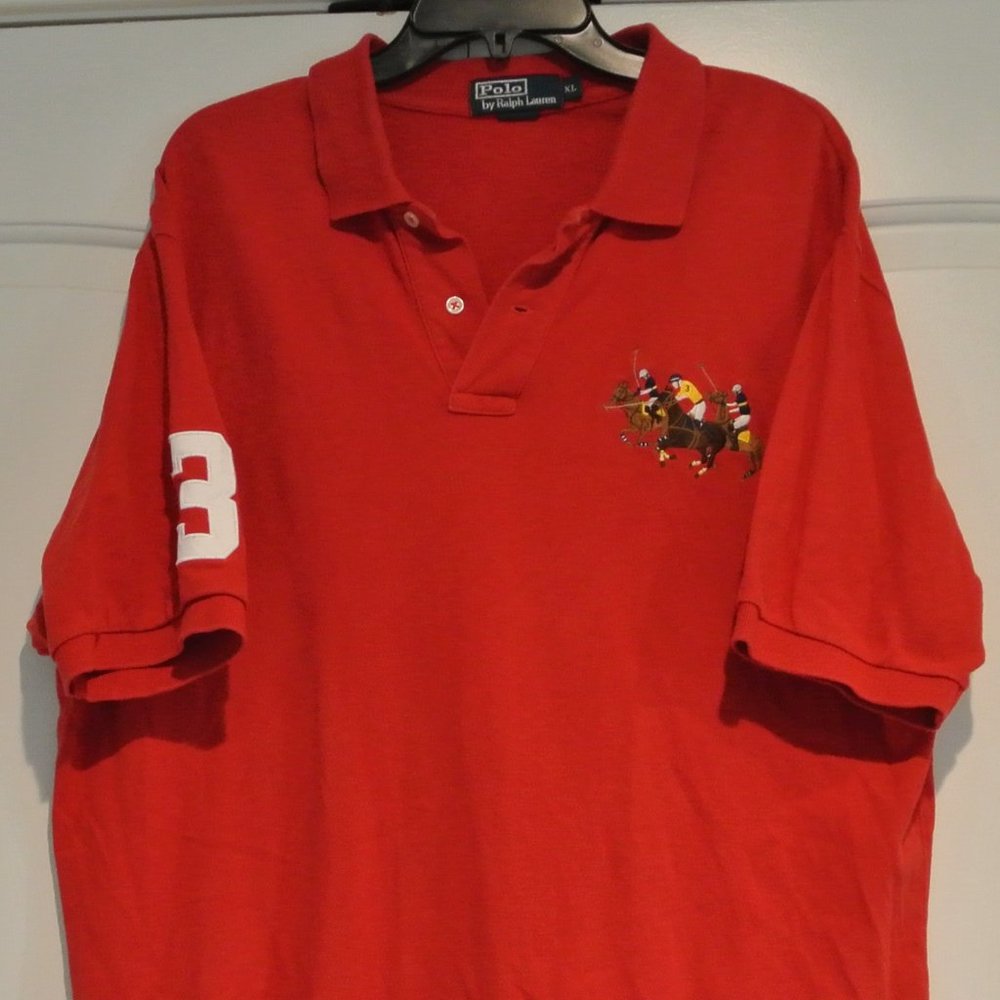 Polo Ralph Lauren triple match polo shirt big pony XL - red